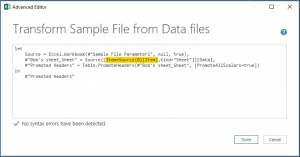 Import first sheet of an Excel workbook into Power Query, regardless of ...